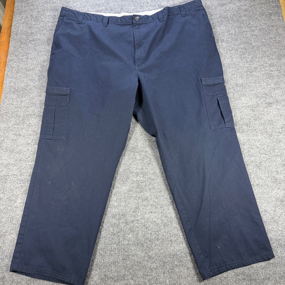 Dickies Loose Fit Cargo Pants Navy Blue Twill Size 54 Workwear Gorpcore